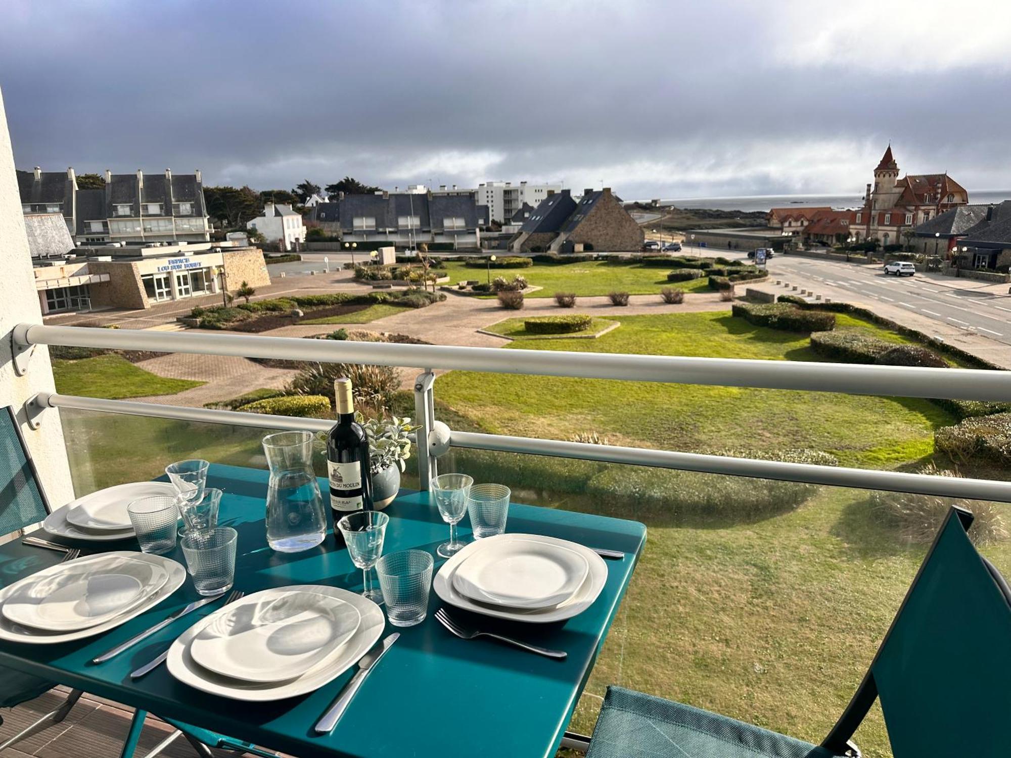 Appartement Vue Sur Mer, A Deux Pas De La Plage Port-Haliguen Luaran gambar